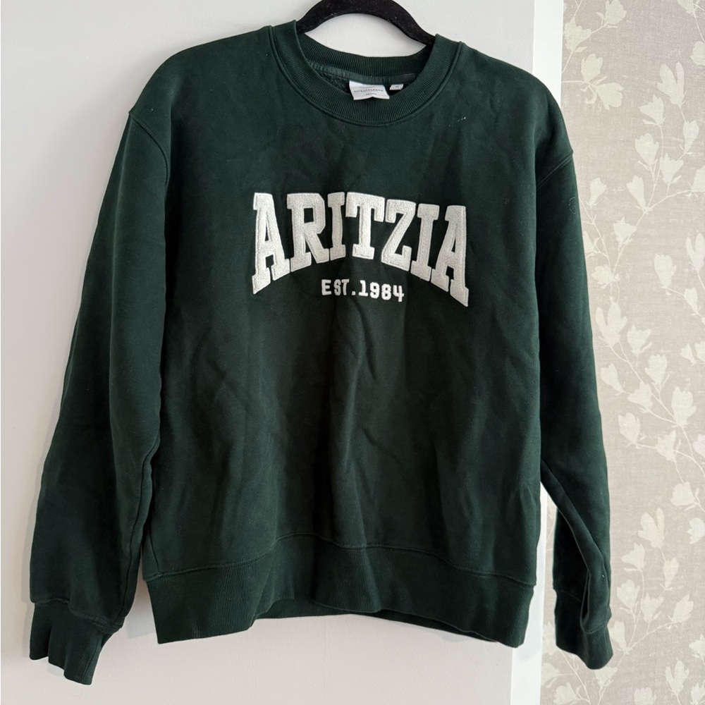 Aritzia Forest Green Sweatfleece crewneck